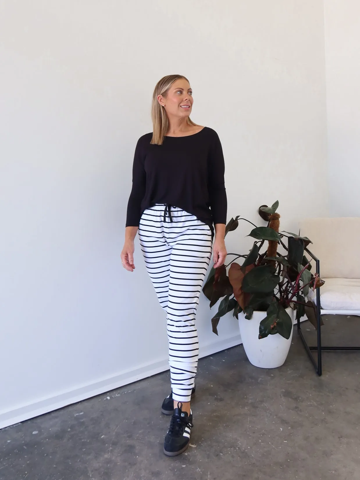 Stay Flexible Heidi Pants - White and Black
