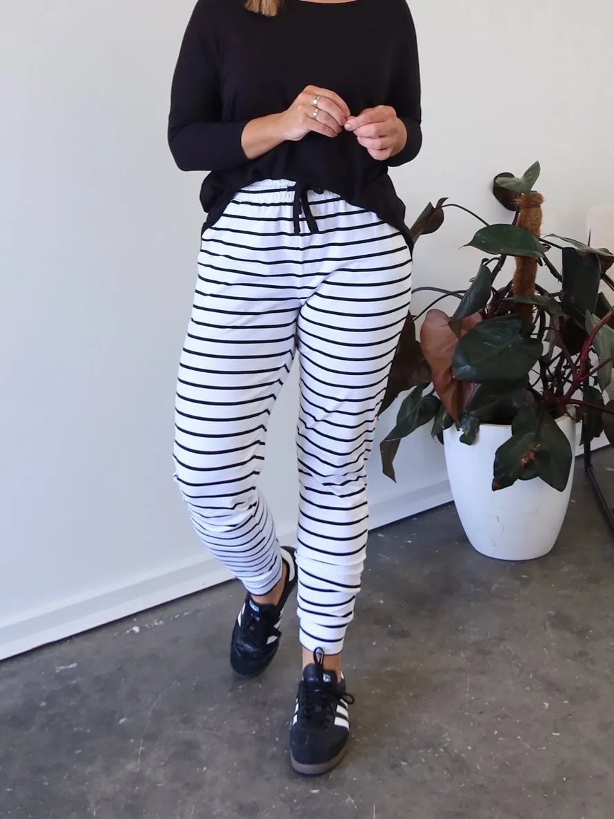 Heidi Pants - White and Black Modular Pocket System