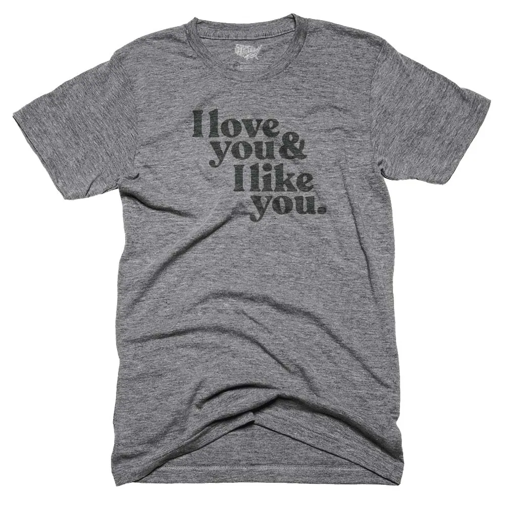 Layering Piece I Love You and I Like You - T-shirt (Heather Gray)