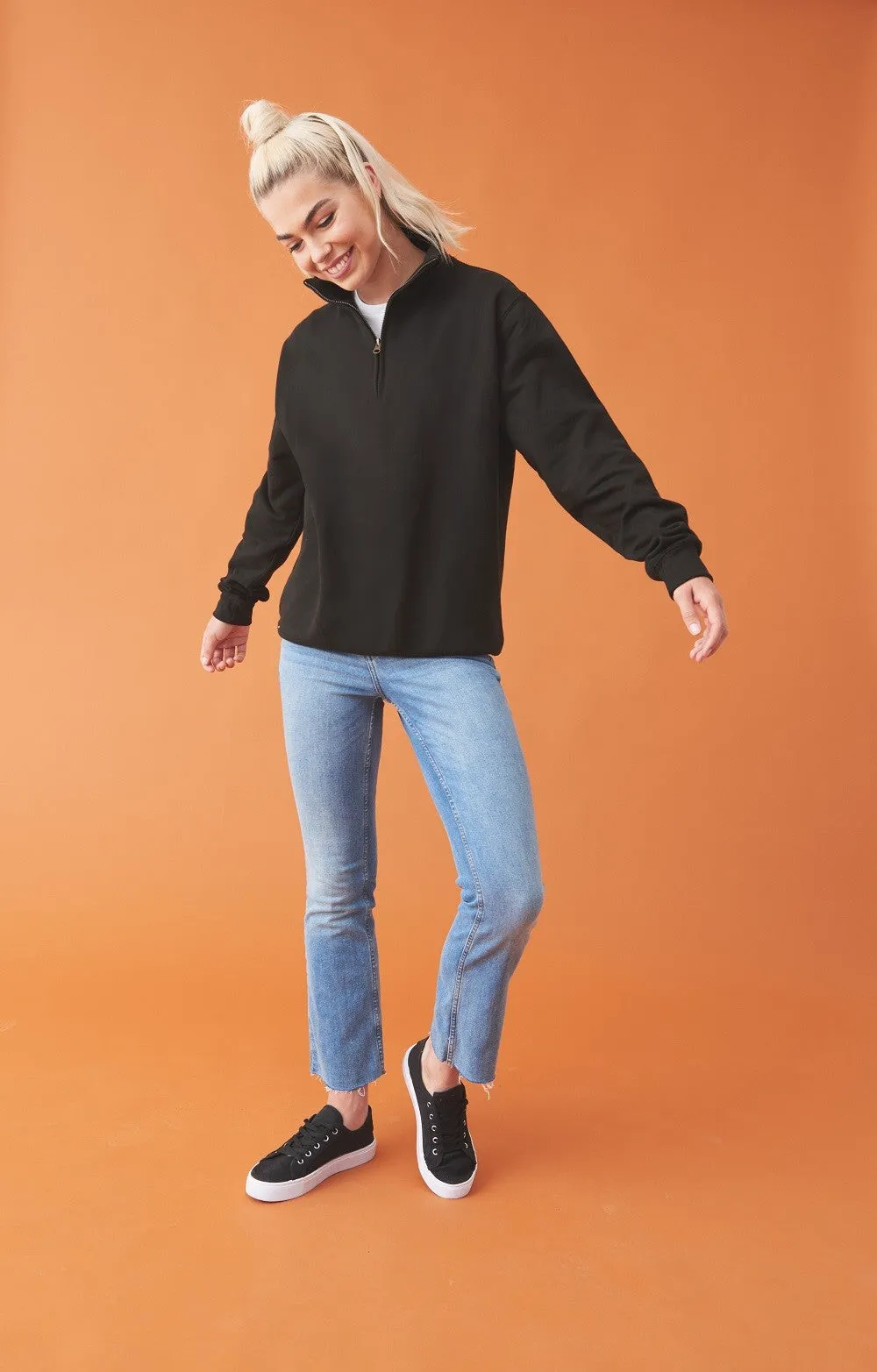 product flannel coziness Sophomore 1/4 Zip Sweat | BURGUNDY