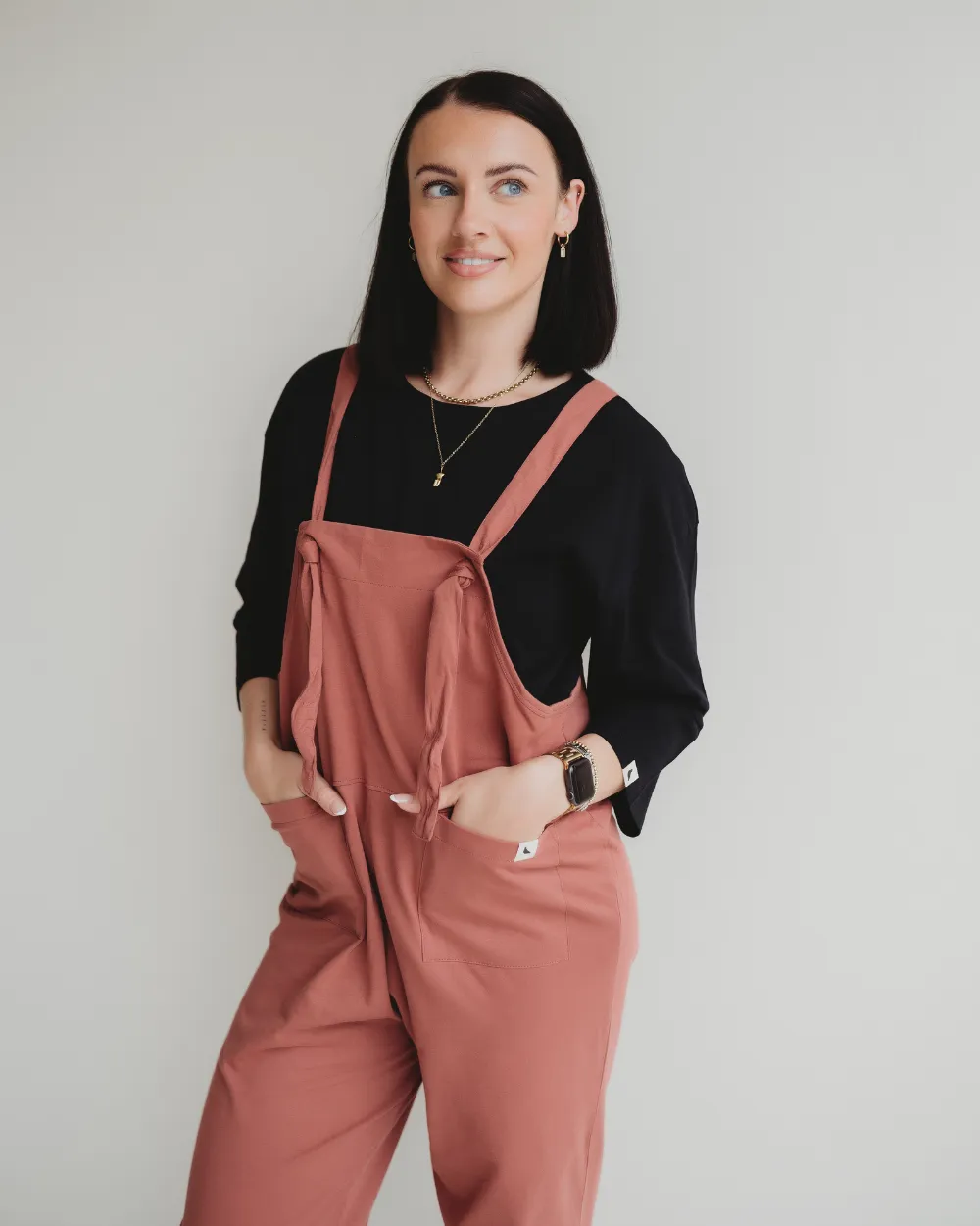 ZeroRestrictionMobility Comfy Fashion Lila Red Dungarees