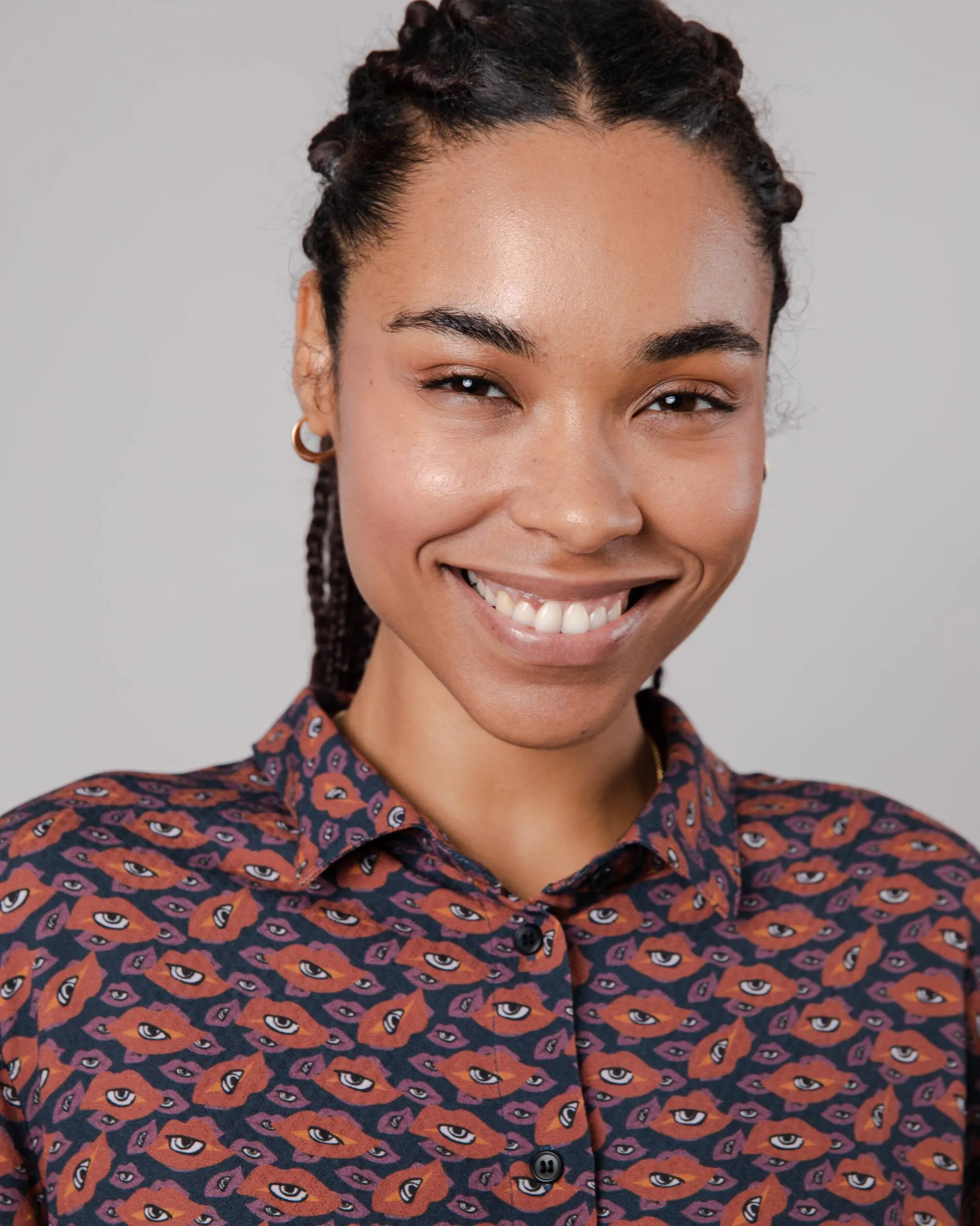 Lips Blouse Red Cozy Vibes Breathable Performance