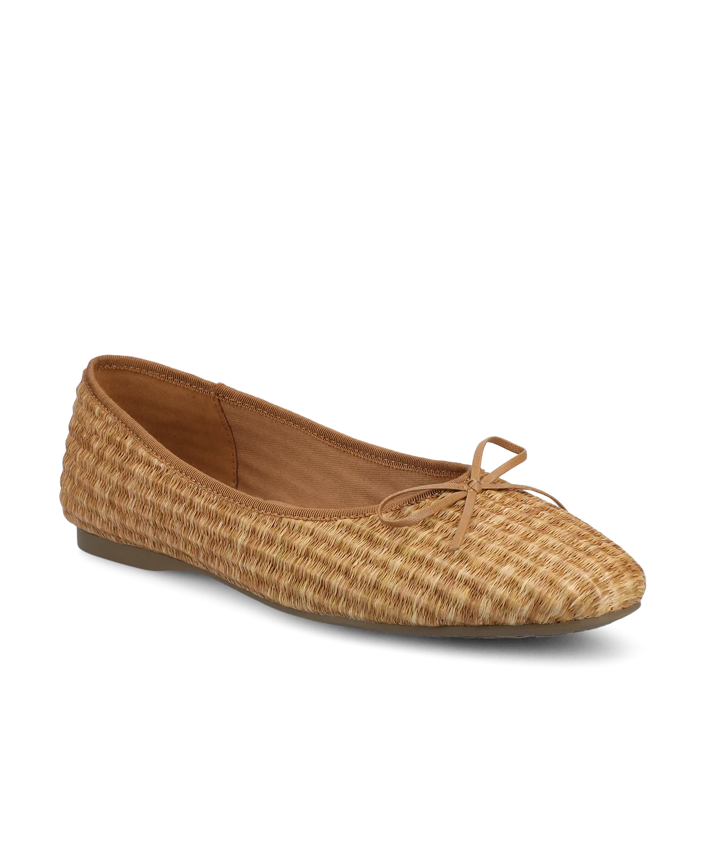 Flat Form Sturdy Outsole The Songbird - Tan Raffia
