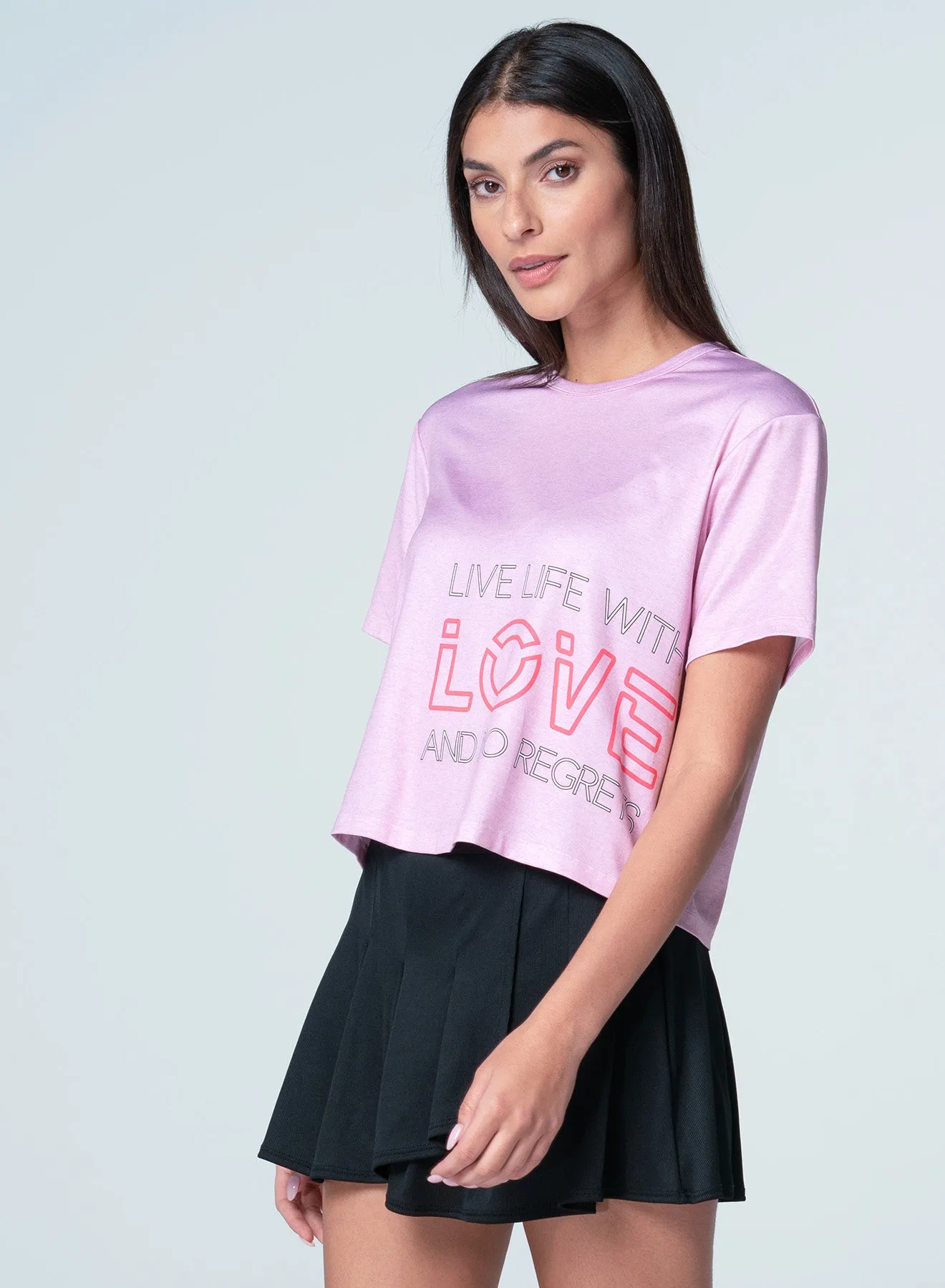 Spring Wear Casual Flex Wear Live Life With Love Short Sleeve