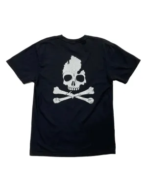 Bold and Comfortable Skin Friendly Lining The Great Lakes State - Michigan Skull & Bones T-Shirt - Black