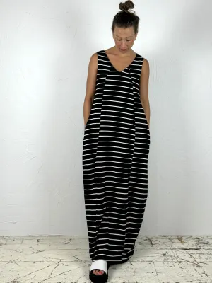 Long Striped Egg Dress in 2 Colours Flattering bodycon dress