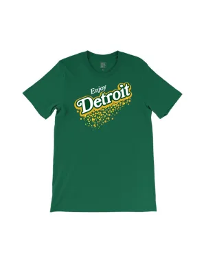 Fashion Fit Ink Detroit Vintage "Enjoy Detroit" Ginger Ale T-Shirt - Dark Green