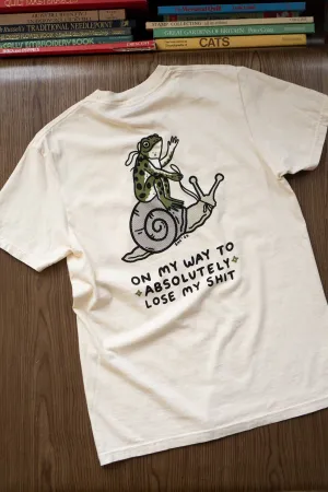 Ultra Soft Texture sporty wear Lose my Shit Pocket Tee