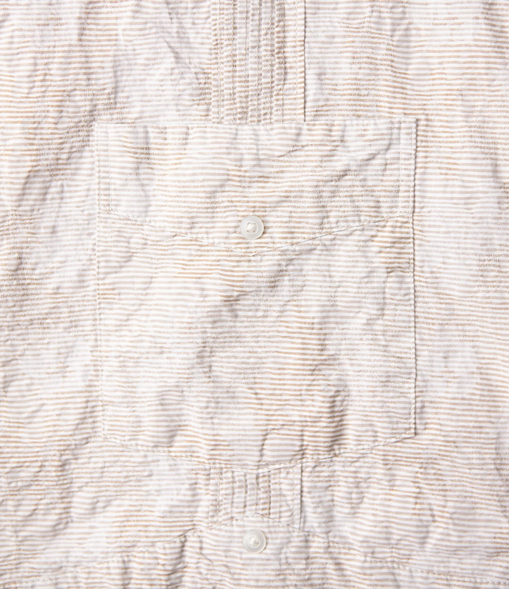 Sleek Comfort Guayabera Shirt ?C?Khaki Floral Jacquard Striped Dobby