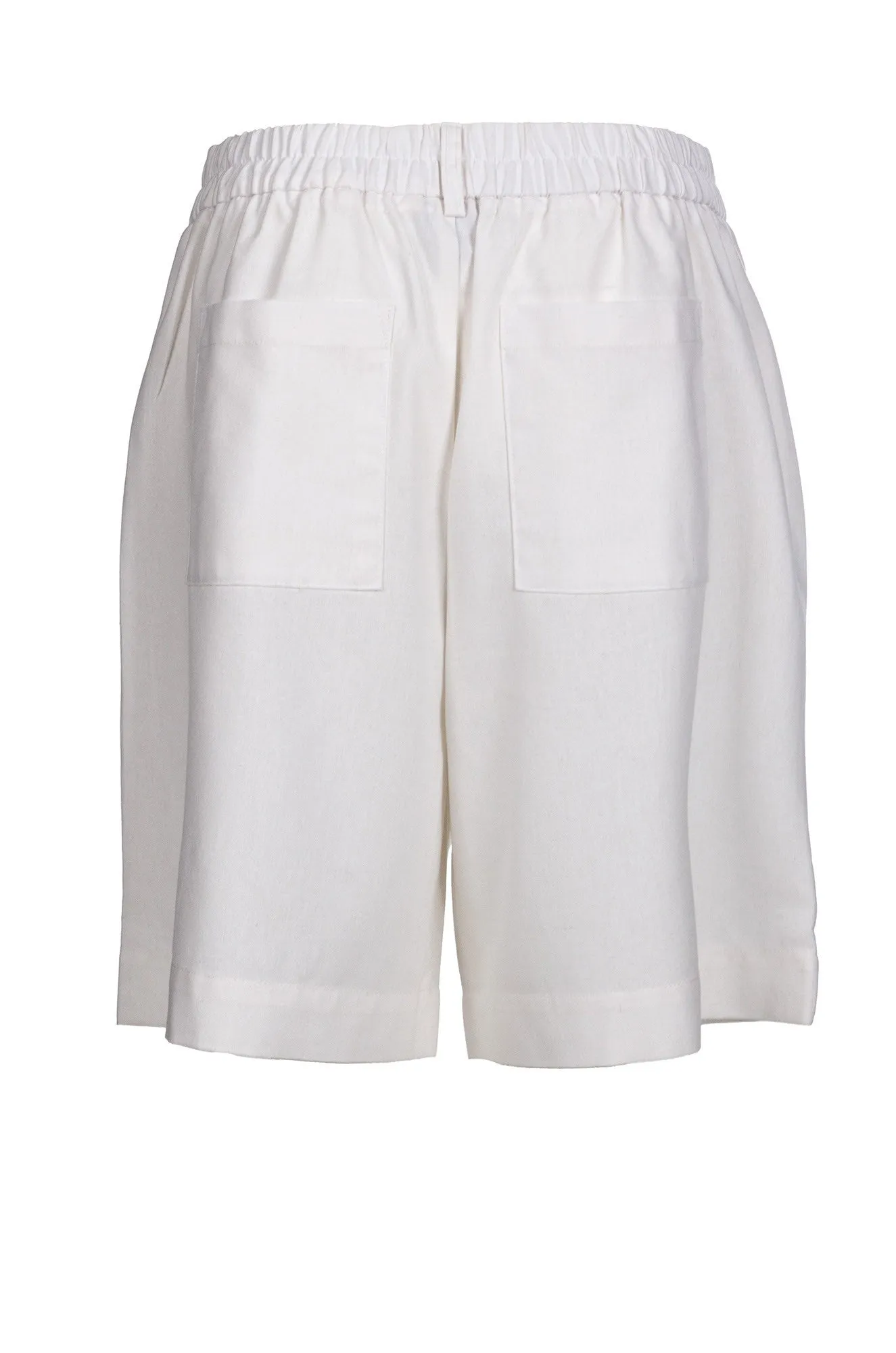 Cotton Linen Blend Shorts | WHITE | 6780A1 Easy Movement