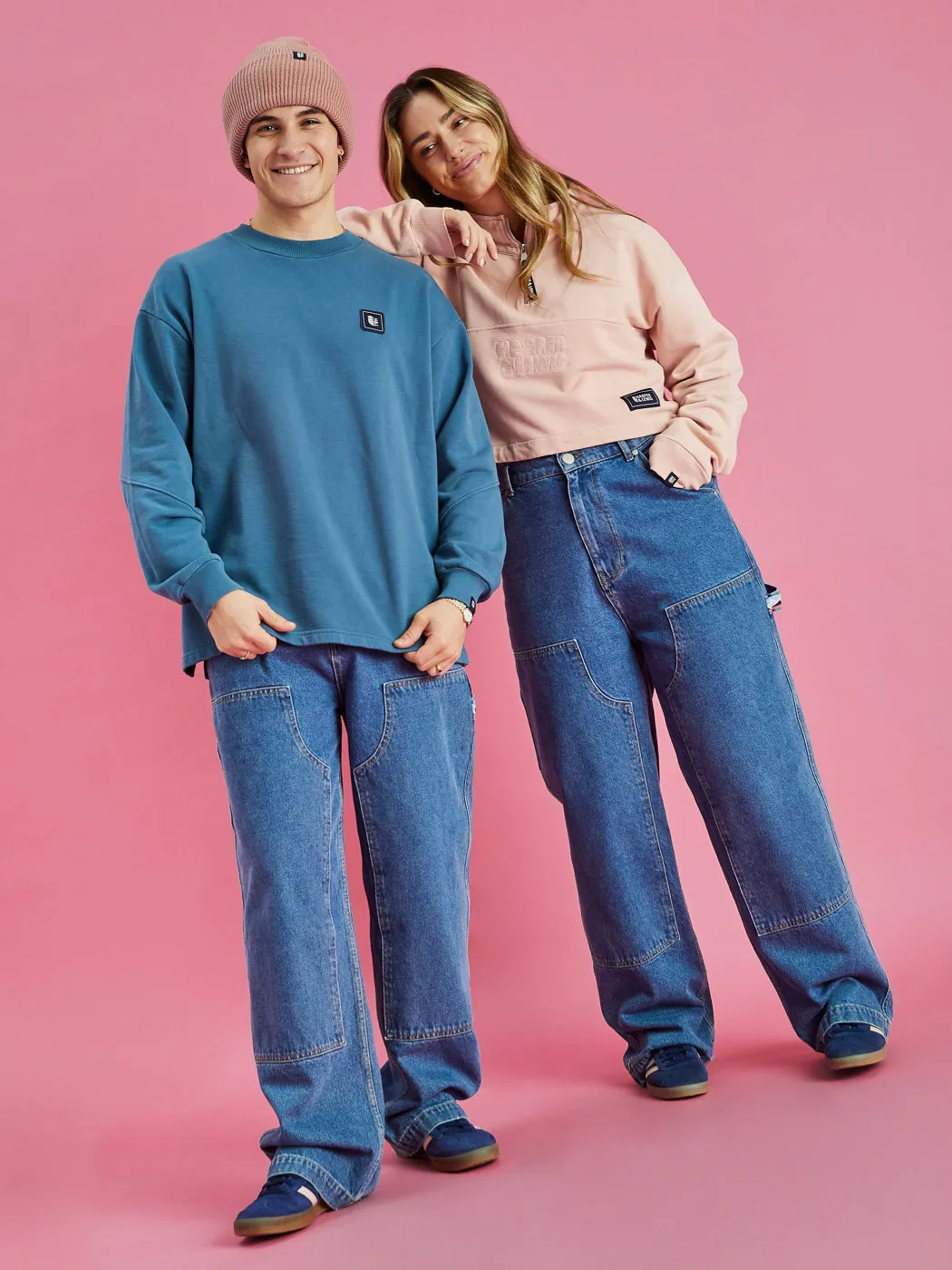 Lumi Oversized Sweater Petrol Hiking Essential