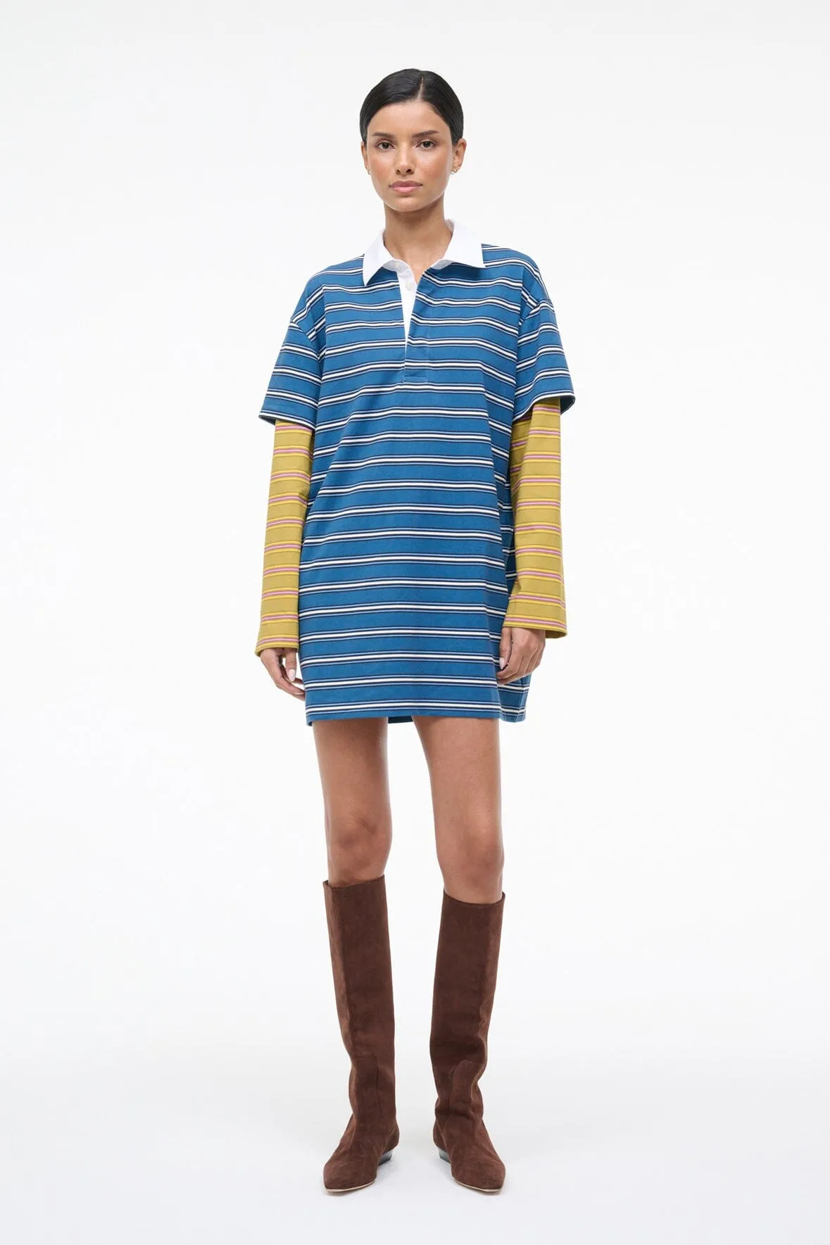 IVAR DRESS | CHARTREUSE STRIPE NAUTIC STRIPE New Mood Travel Ready