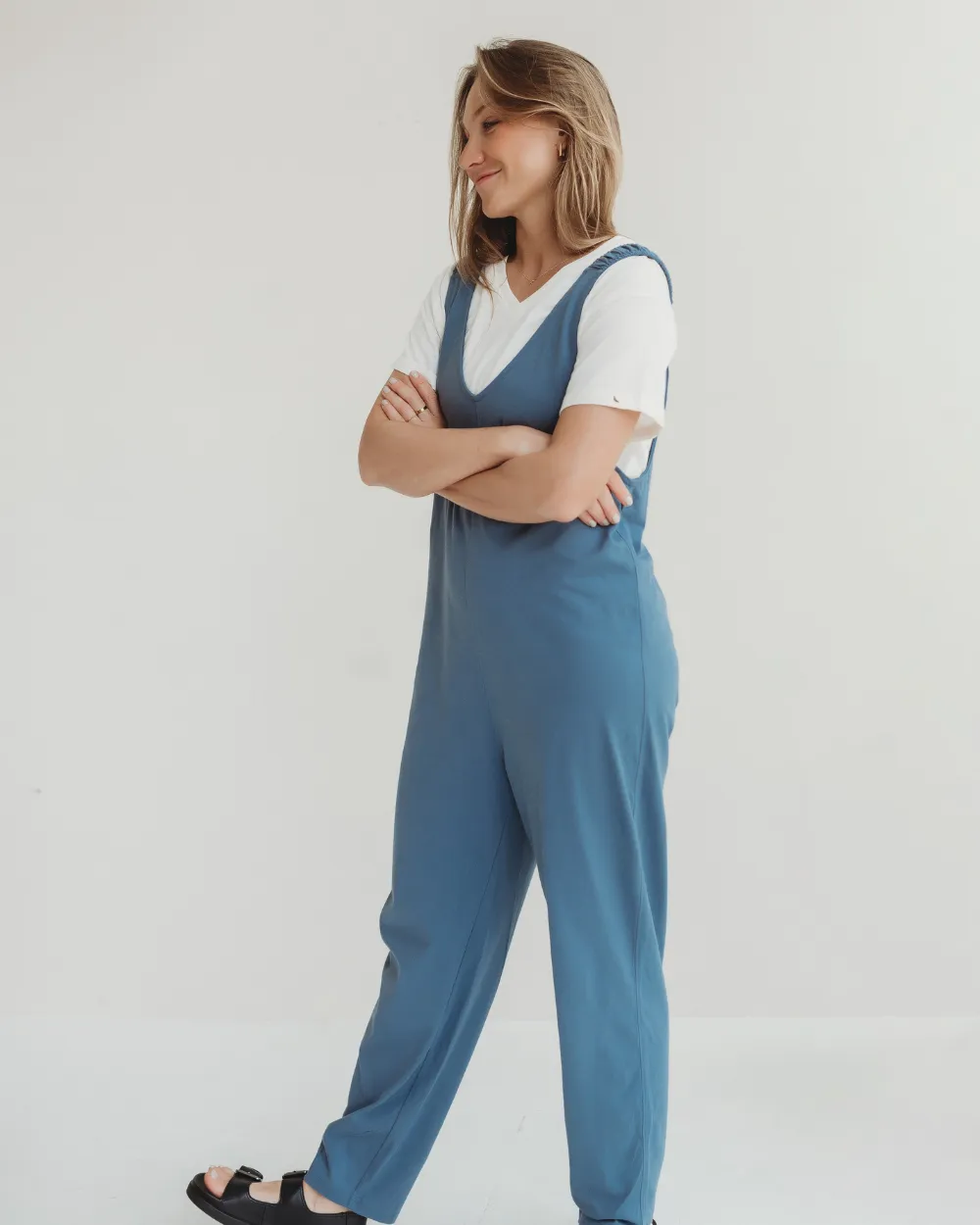 Jilly Blue Jumpsuit Seamless construction Regal Glow