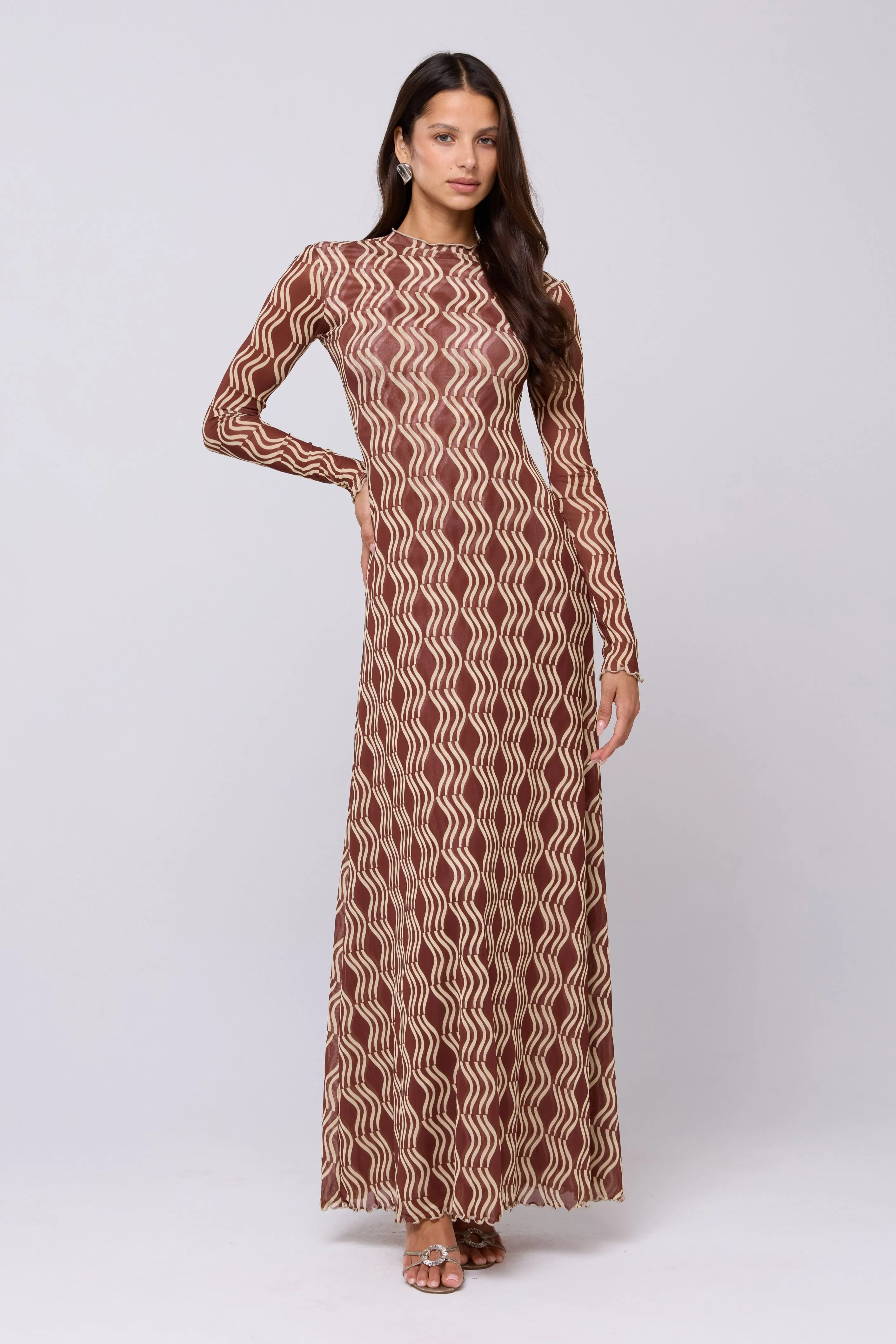 Lyon Dress in Coco AntiFrayEdging Contemporary Design