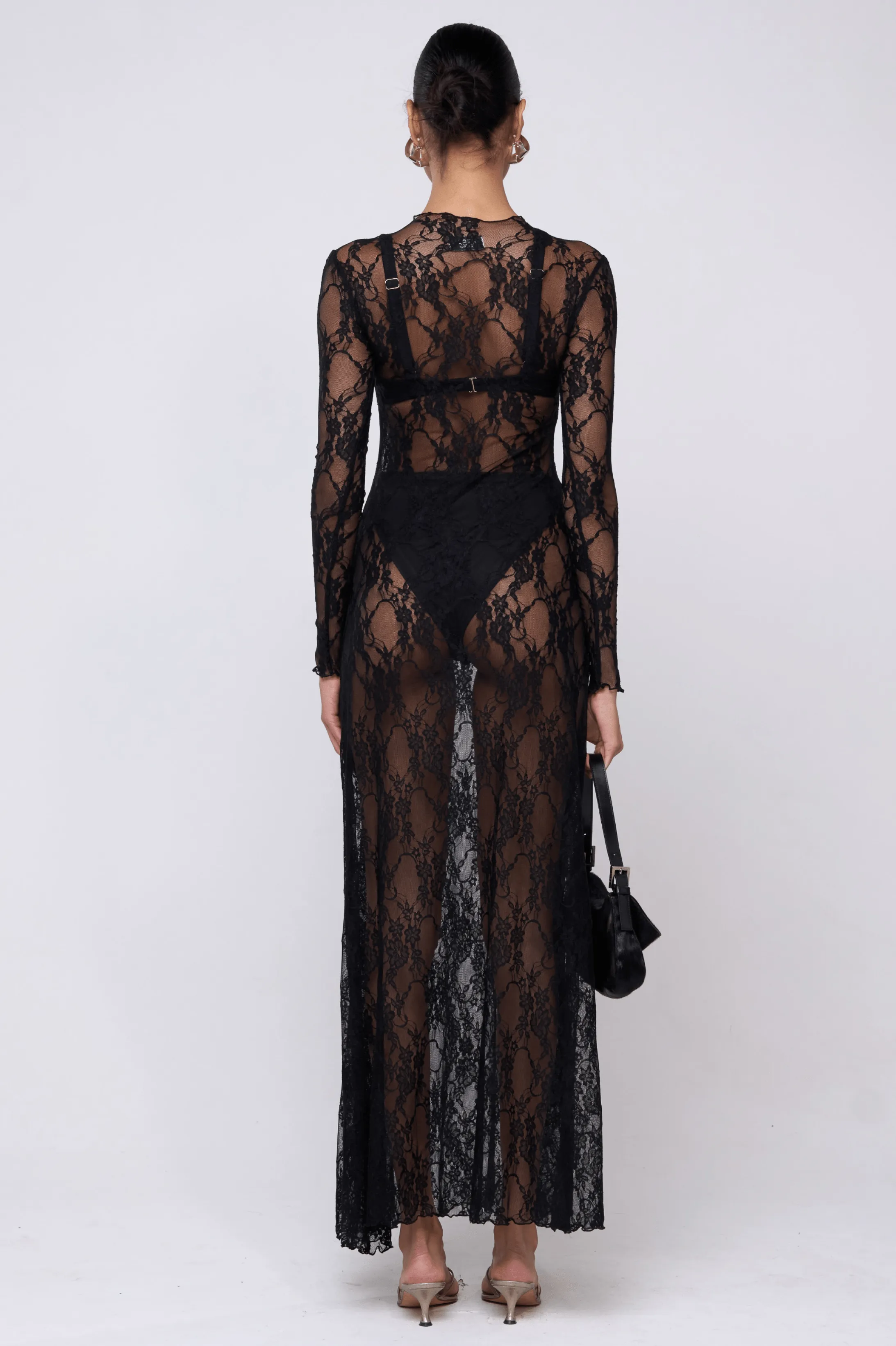 Smooth Tone Smooth Vibes Lyon Lace Dress in Black Lace