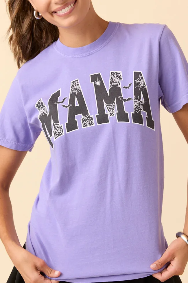Mama Block Halloween Printed Violet Graphic Tee SALE UV Protective Fabric
