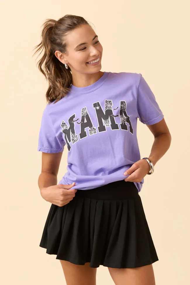 Trendy Basics Mama Block Halloween Printed Violet Graphic Tee SALE