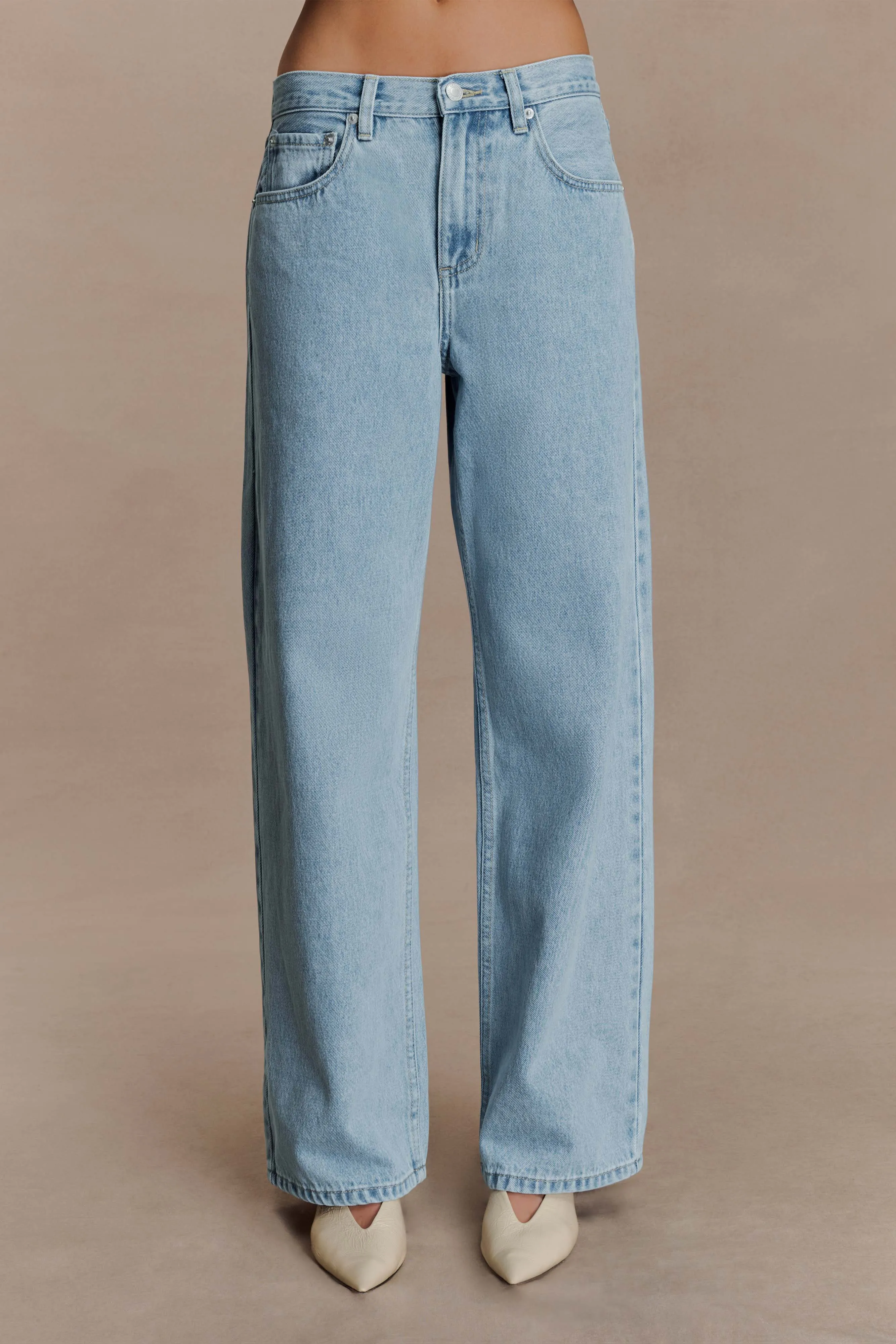 Mannon Mid Rise Denim Jeans - 80'S Blue Rainy Day Winter Warmth Autumn Days Sunny Vibes Casual