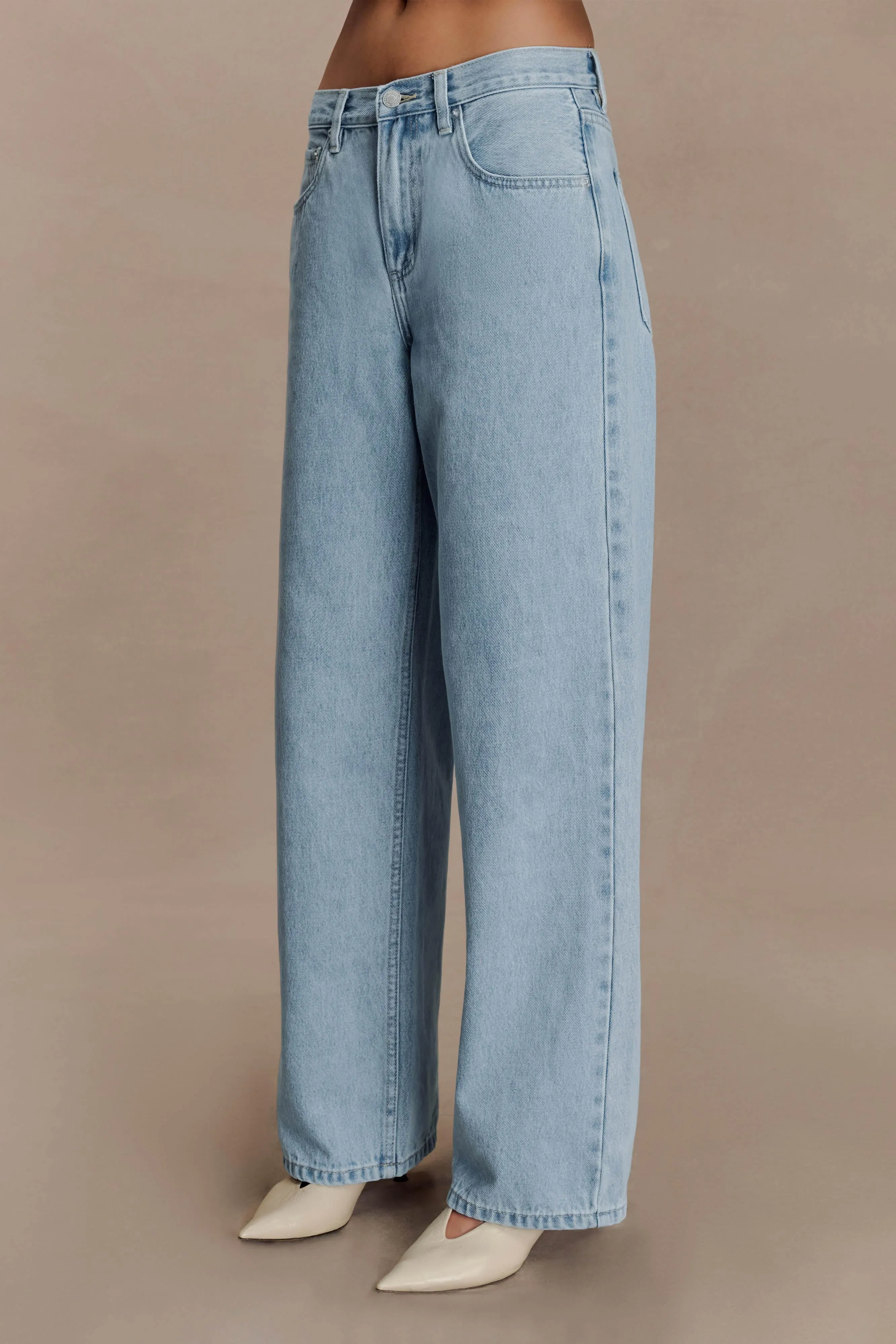 Mannon Mid Rise Denim Jeans - 80'S Blue Chic Design Fashion Comfort