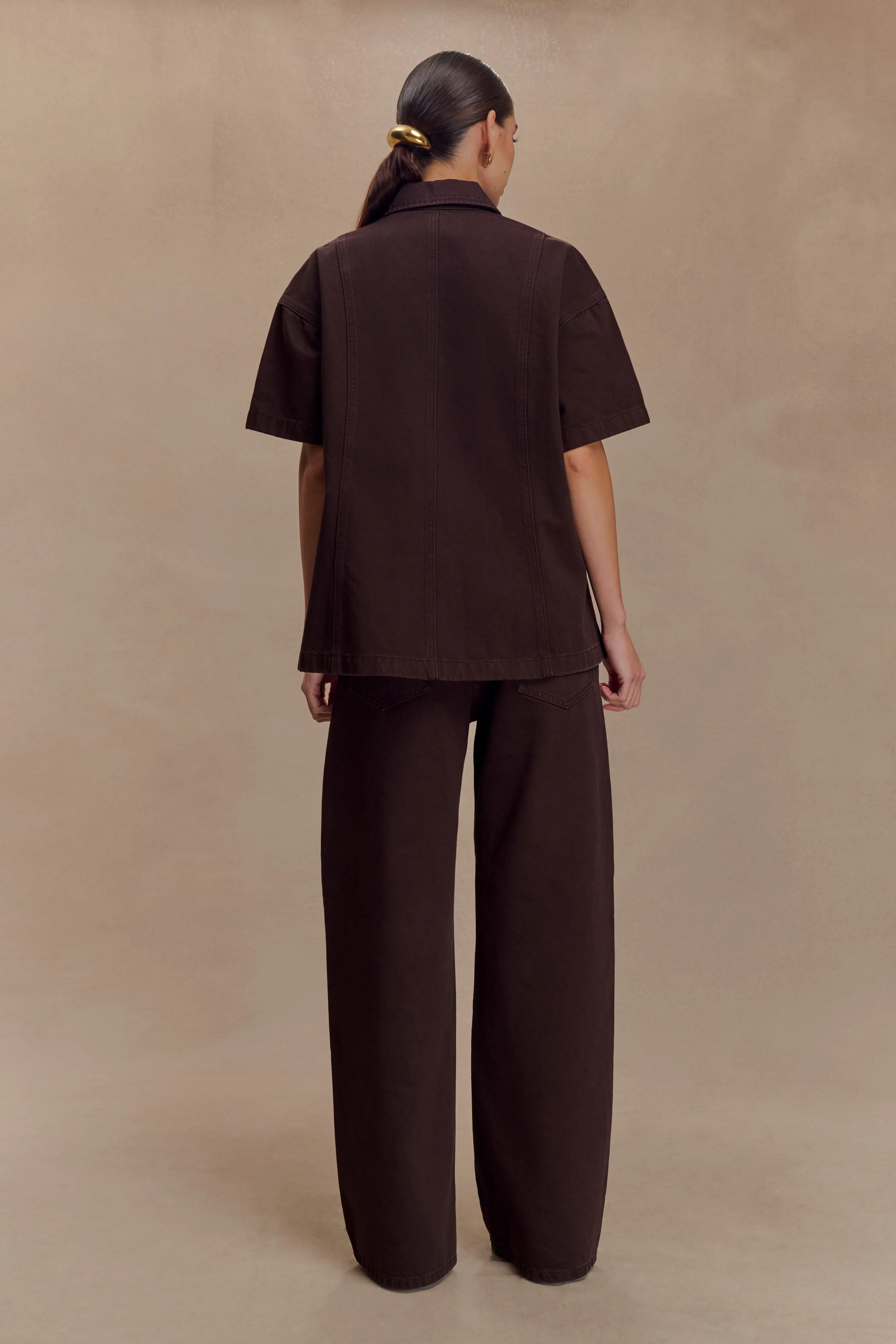 Mannon Mid Rise Denim Jeans - Chocolate Total Comfort