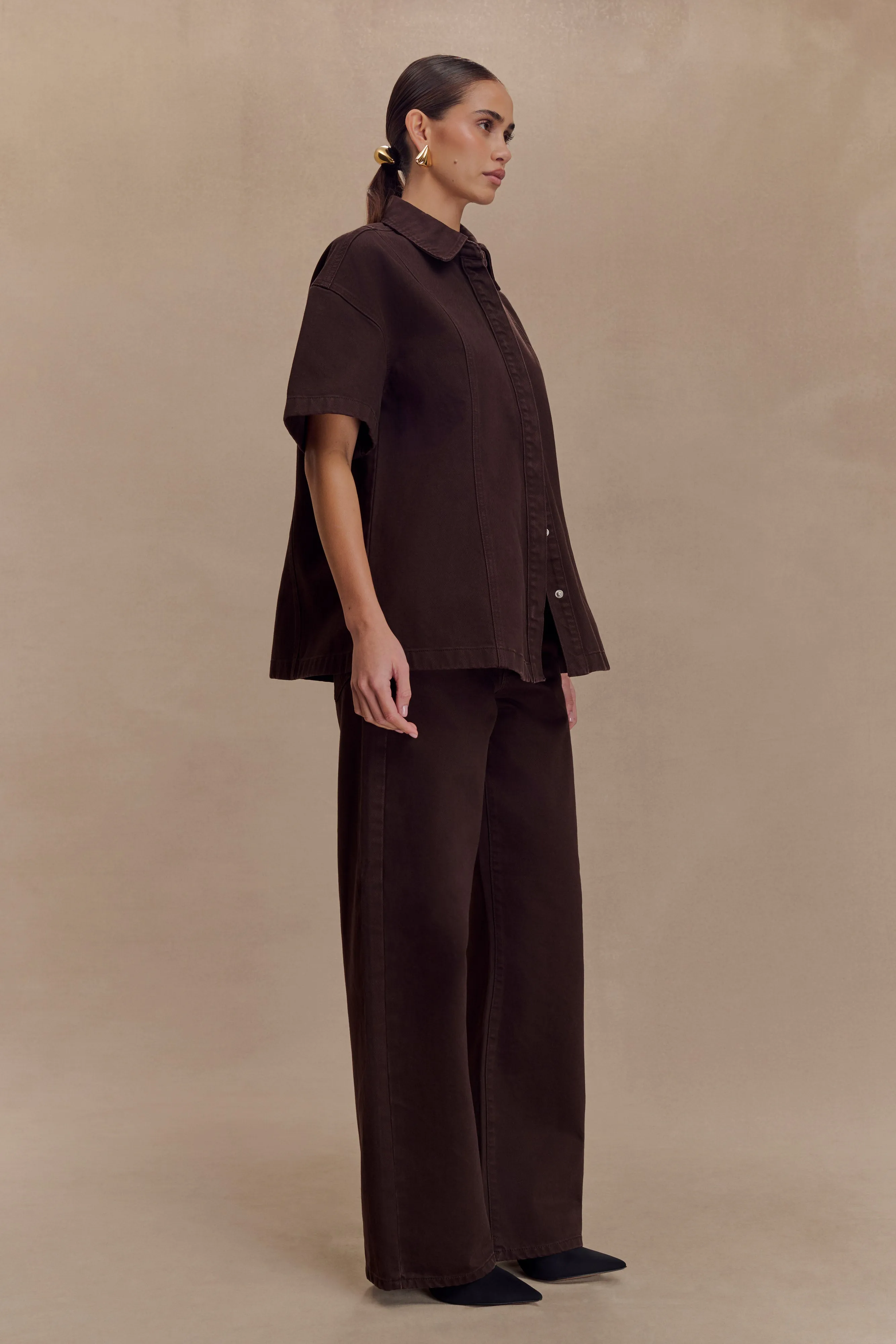 Bold Look Professional Wear Mannon Mid Rise Denim Jeans - Chocolate