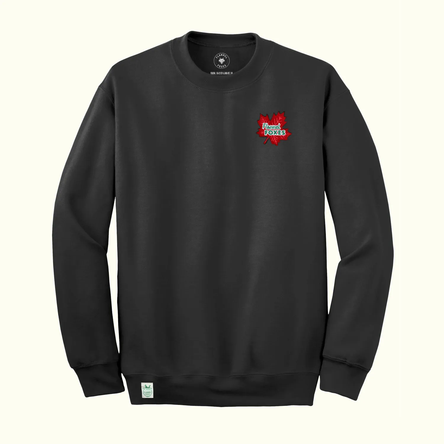 Maple Leaf Sweatshirt ?C Charcoal Village Charm AbrasionResistant Material