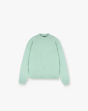 Daywear Style Marled Knit Jumper - Matcha