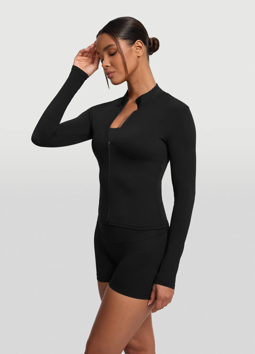 Sleek Zip-Up Long Sleeve Jacket Fit for All Seasons funky