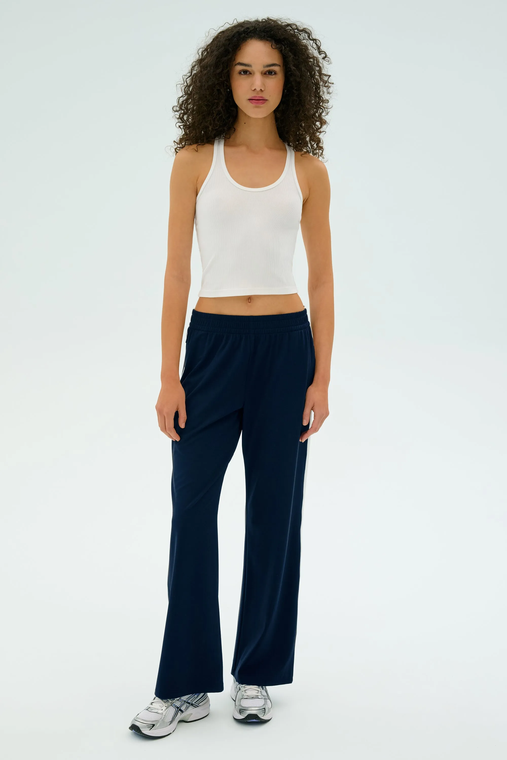 Maxie Rigor Track Pant - Indigo/White Versatile Fit