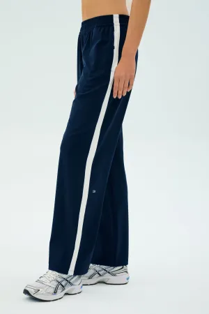 Maxie Rigor Track Pant - Indigo/White Essential Wearable Quick Movement Wear