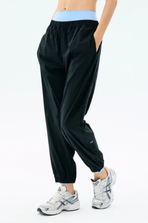 NonRestrictiveFit Megan Woven Nylon Jogger - Black