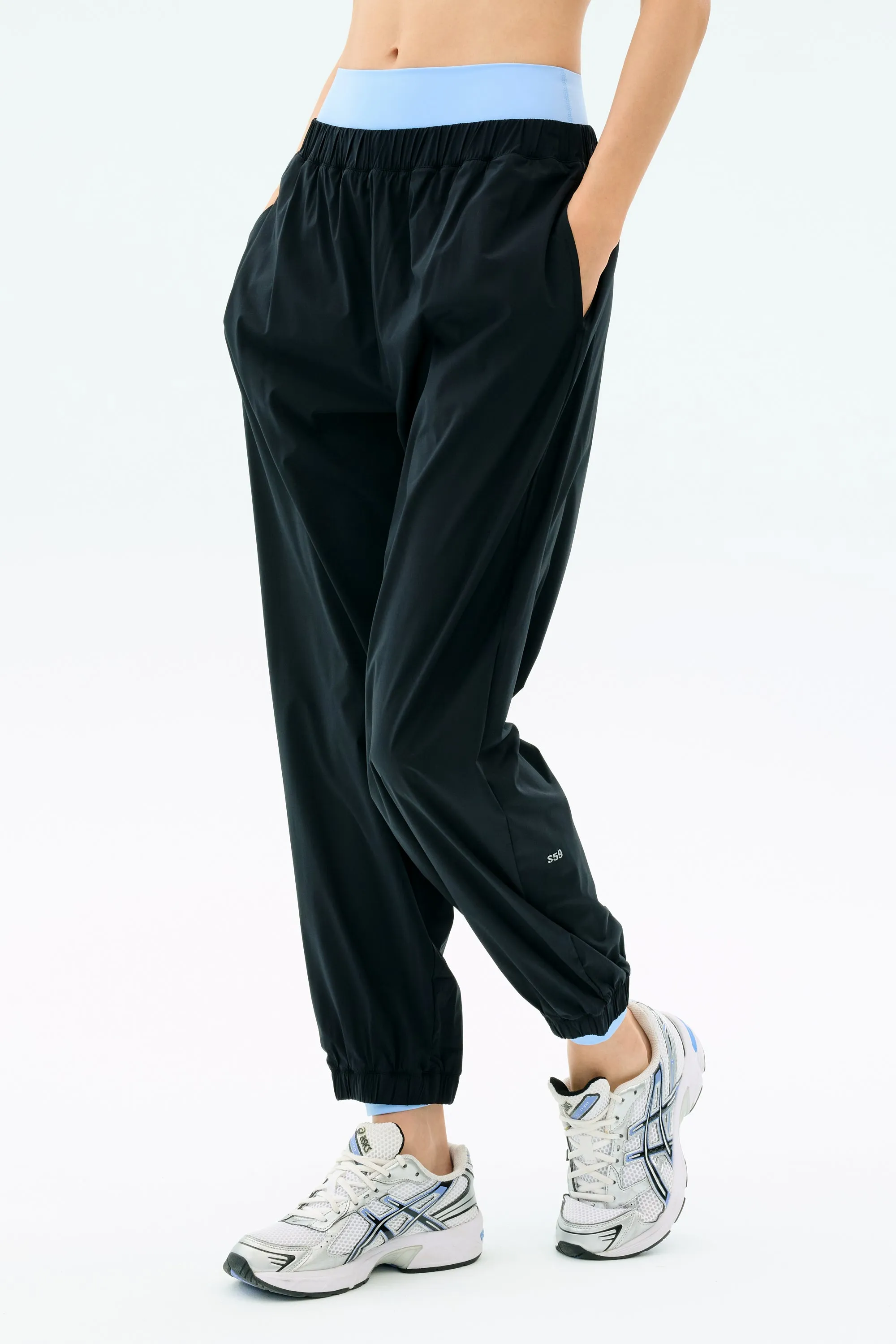 NonRestrictiveFit Megan Woven Nylon Jogger - Black