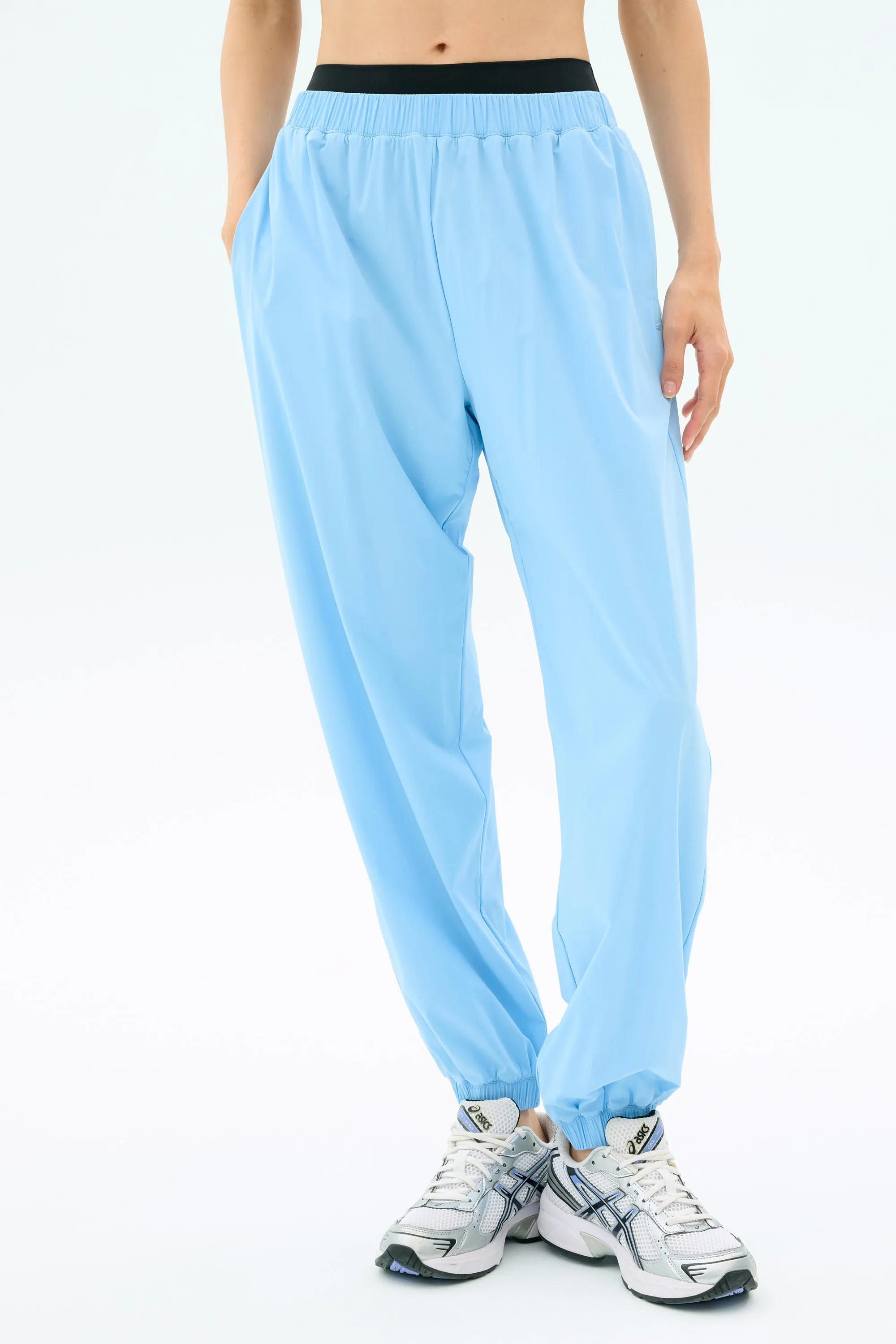 Megan Woven Nylon Jogger - Skylight Secure Waistband