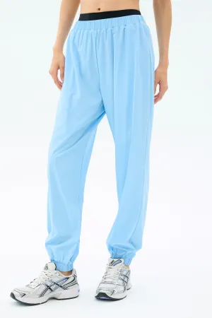 Megan Woven Nylon Jogger - Skylight Utility Fit Tapered Leg Design
