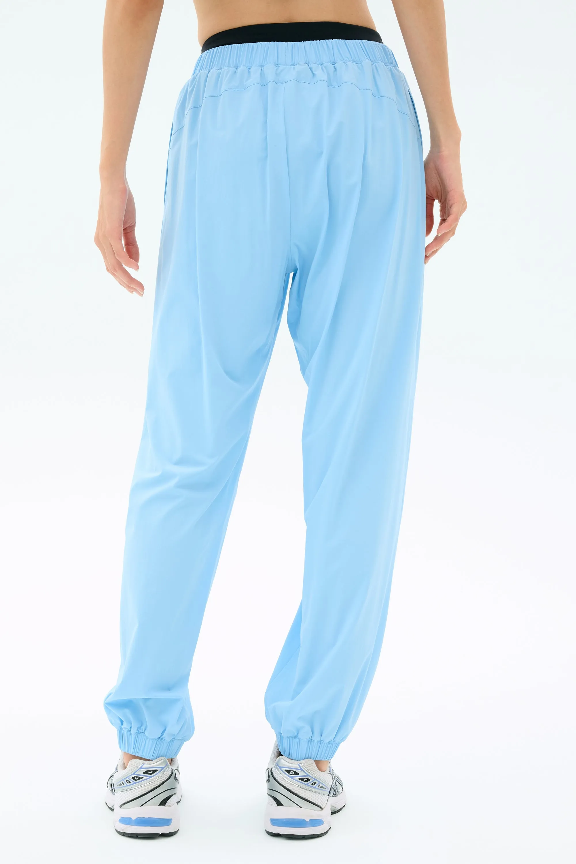 Megan Woven Nylon Jogger - Skylight MachineWashableFabric Relaxed Comfort Look