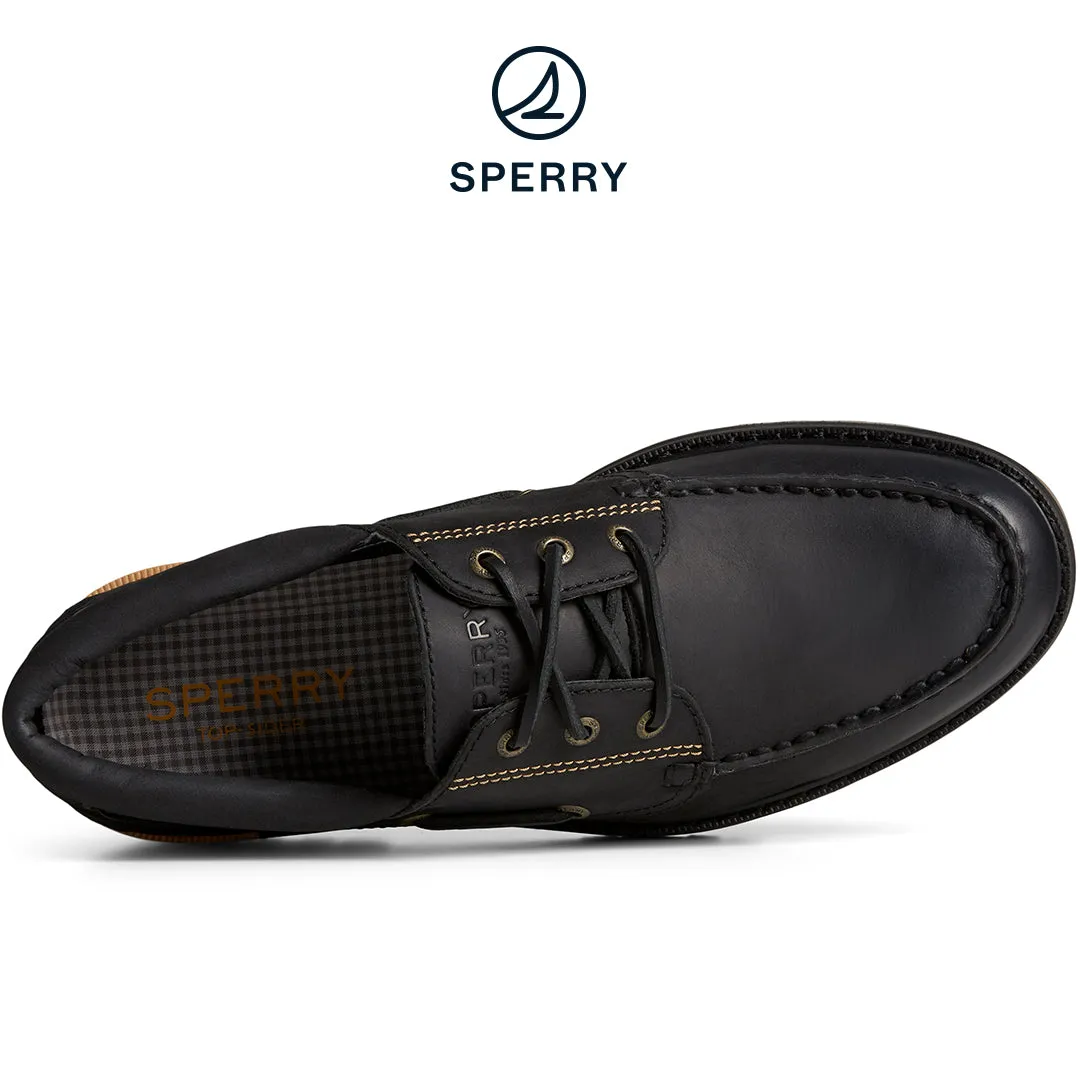 Men's Authentic Original Lug Boat Shoe - Black (STS25155) Comfortable Performance Anti   Odor