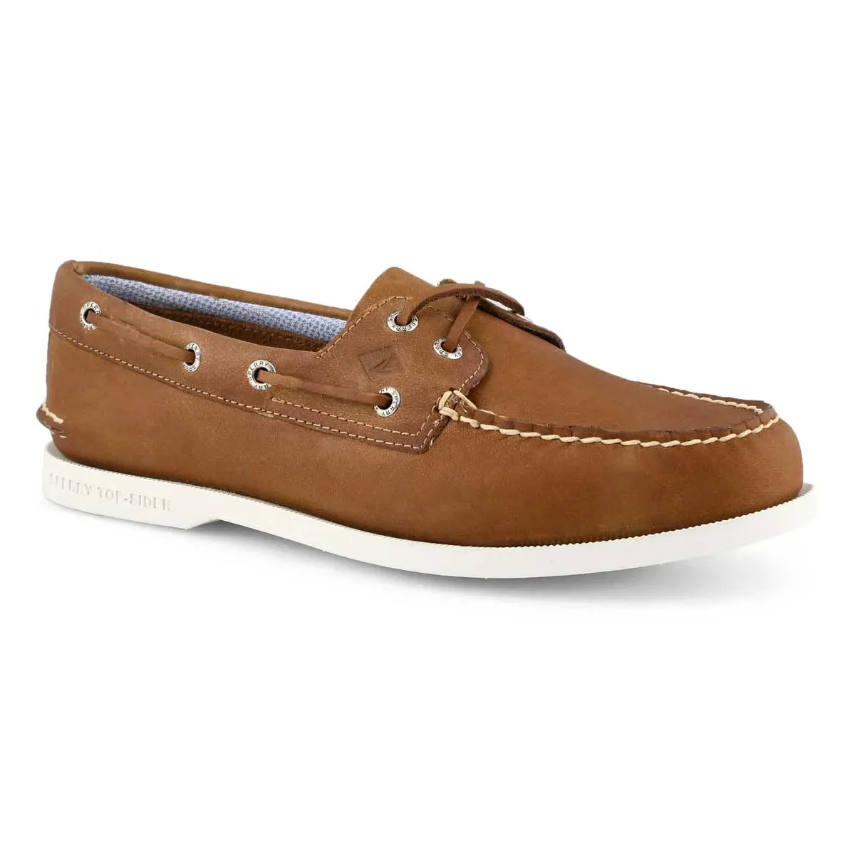 Men's Authentic Original Plushwave Boat Shoe - Tan (STS22195) City Proof