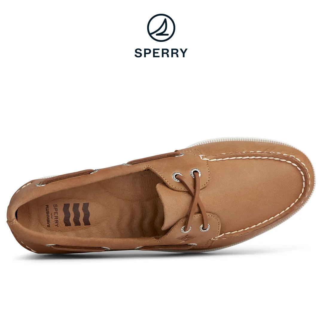 Men's Authentic Original Plushwave Boat Shoe - Tan (STS22195) Chill Moment