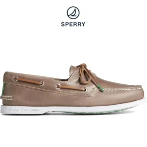 Men's Authentic Original Pullup Boat Shoe - Taupe (STS23932) Breathable Lining Anti Slip Sole