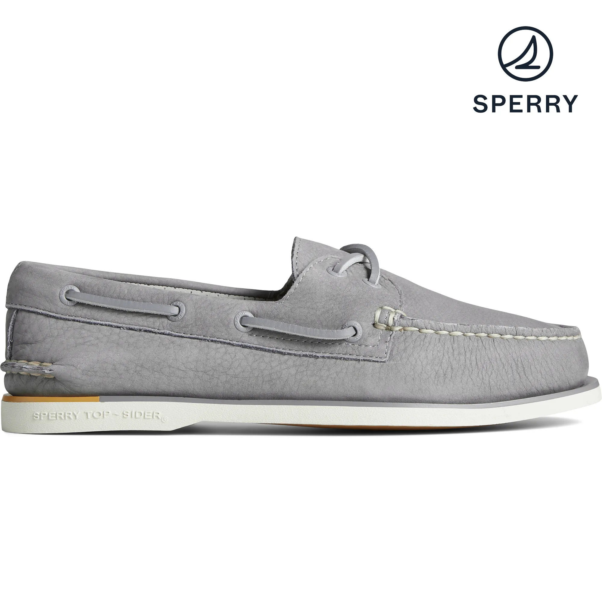 Men's Gold Cup Authentic Original Nubuck Boat Shoe - Grey (STS24499) Breath Fresh