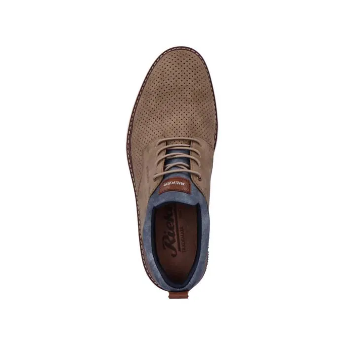 Mens Rieker Dustin in Fango/Toffee/Denim Comfort footbed French Ease