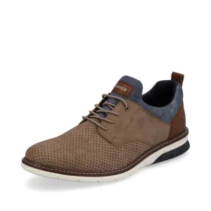Supportive Feel Fresh Tone Mens Rieker Dustin in Fango/Toffee/Denim