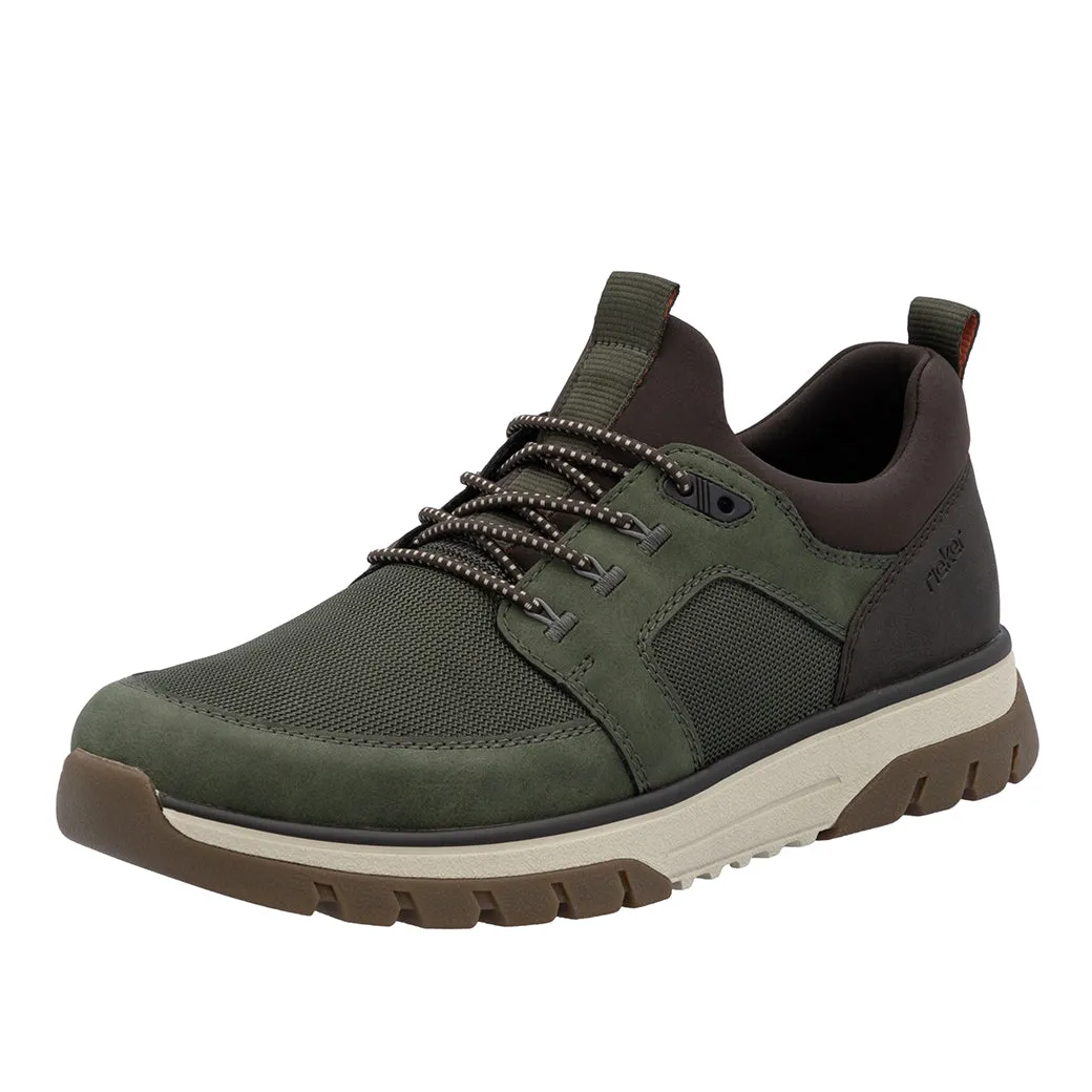 Mens Rieker Stanley 51 in Moos/Pesto/Moro Simple Touch Timeless Comfort
