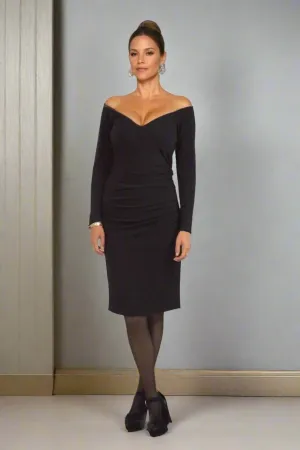 Mesh Shoulder Ruched Waist Dress Minimalist Layering