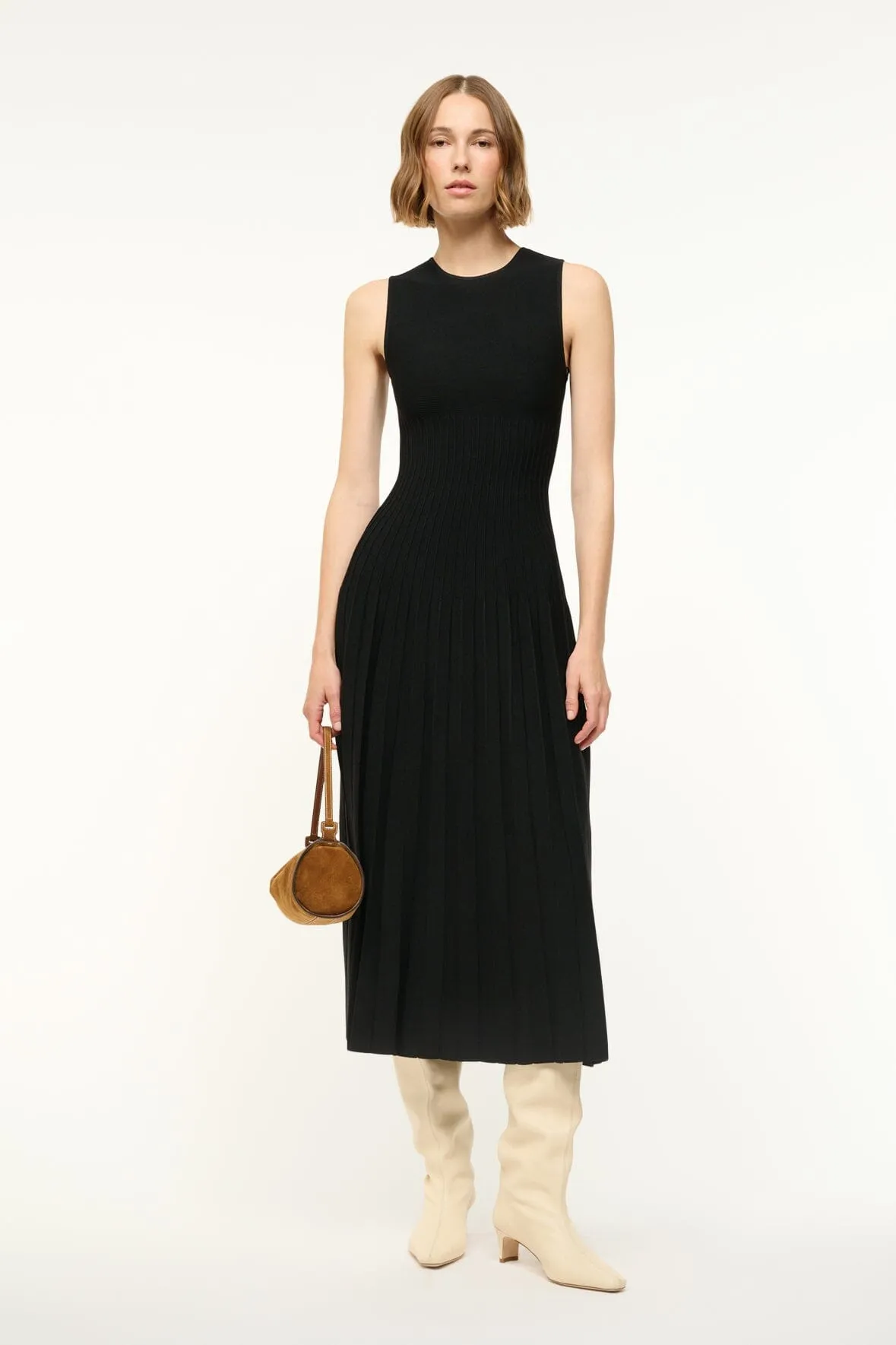 Comfortable texture Elegant Piece ELYSE DRESS | BLACK