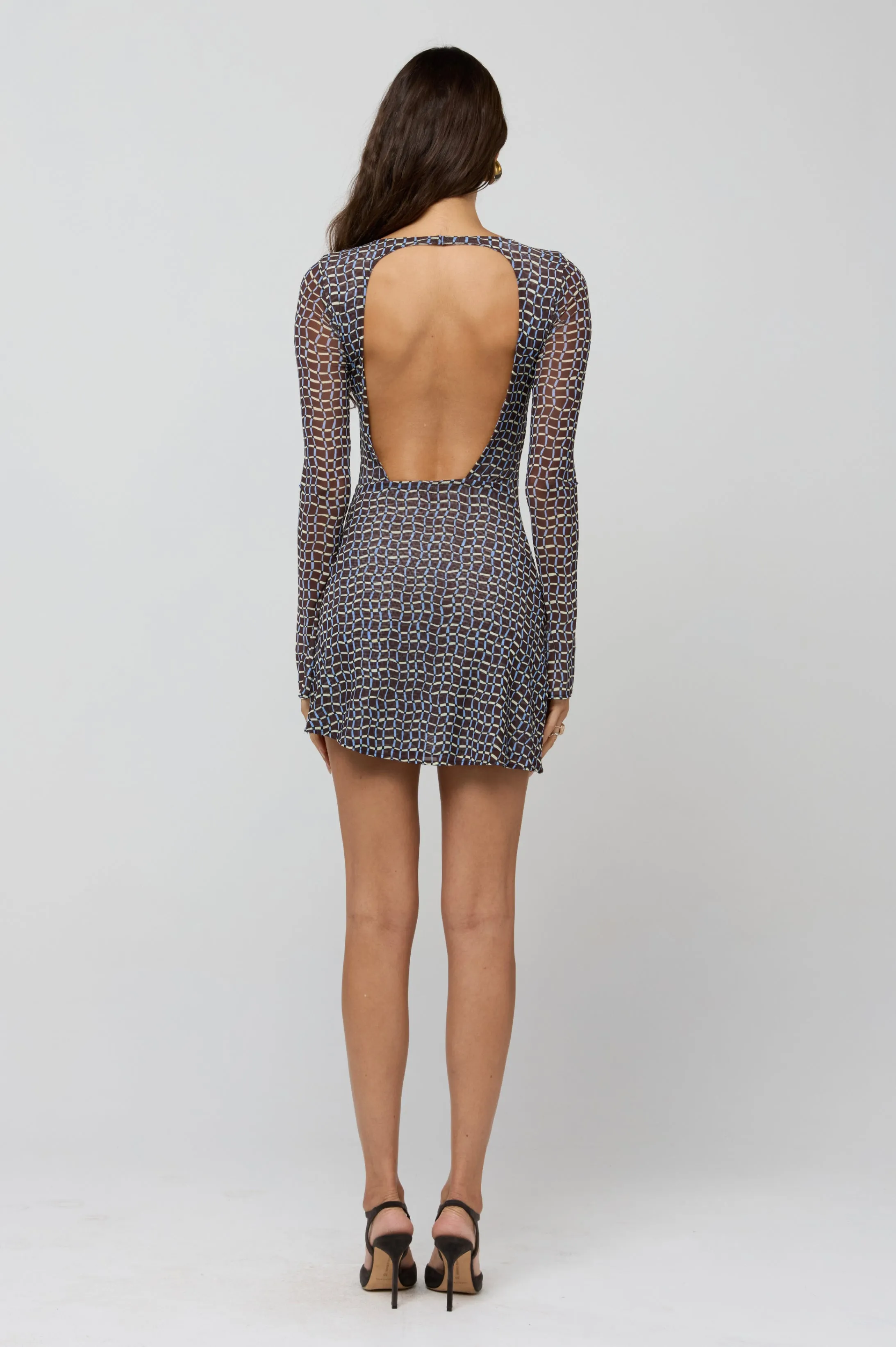 Mia Mini Dress in Tide Festive Wear Lower Hem