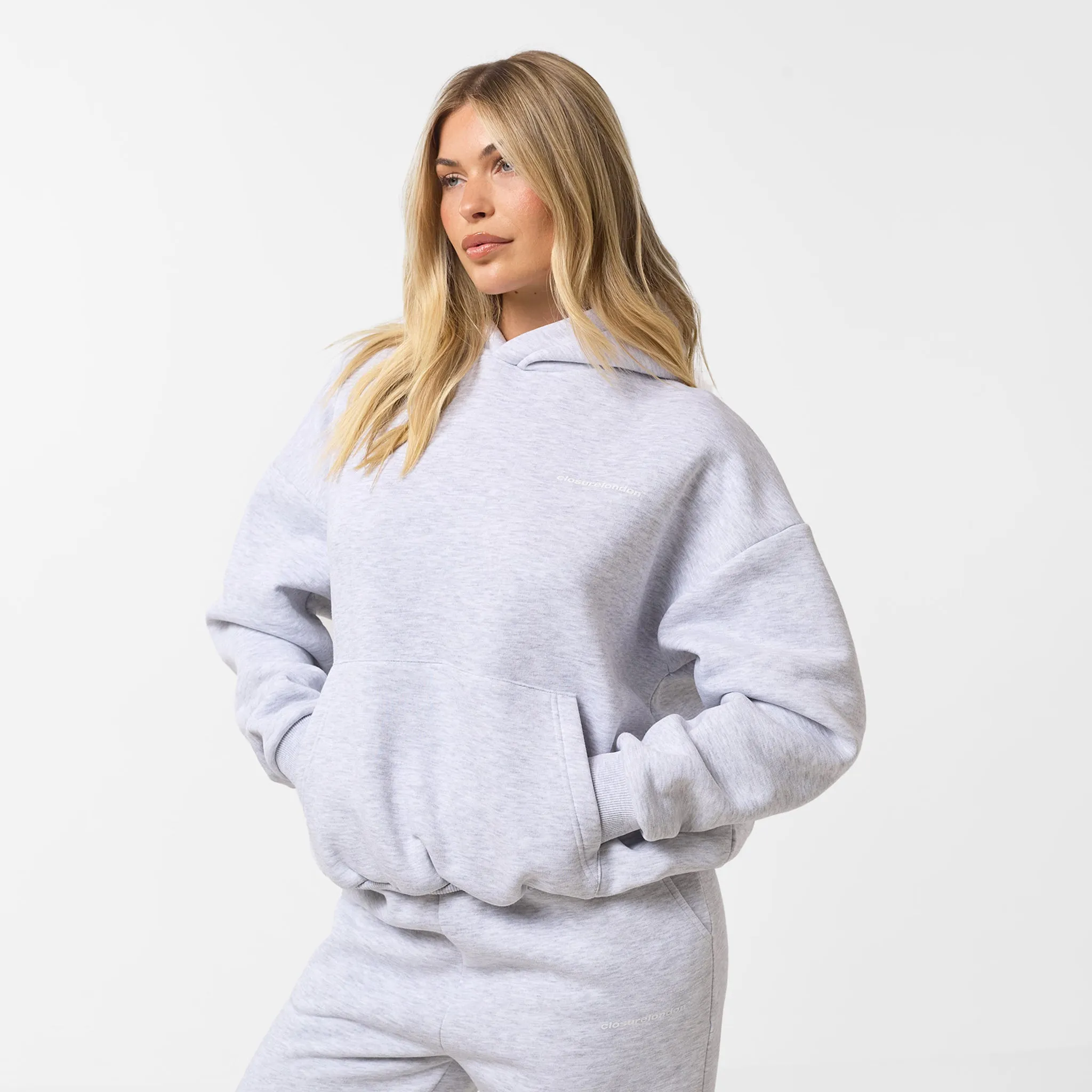 right for outdoor activities product couple intimacy Core Logo Hoodie | Grey Marl