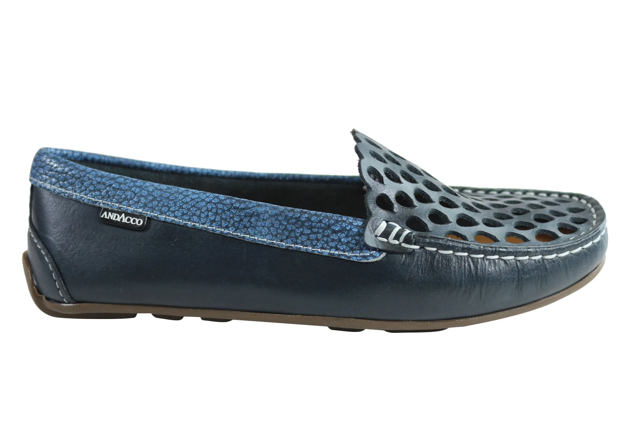 Andacco Isabella Womens Comfortable Leather Loafers Made In Brazil Walk Style