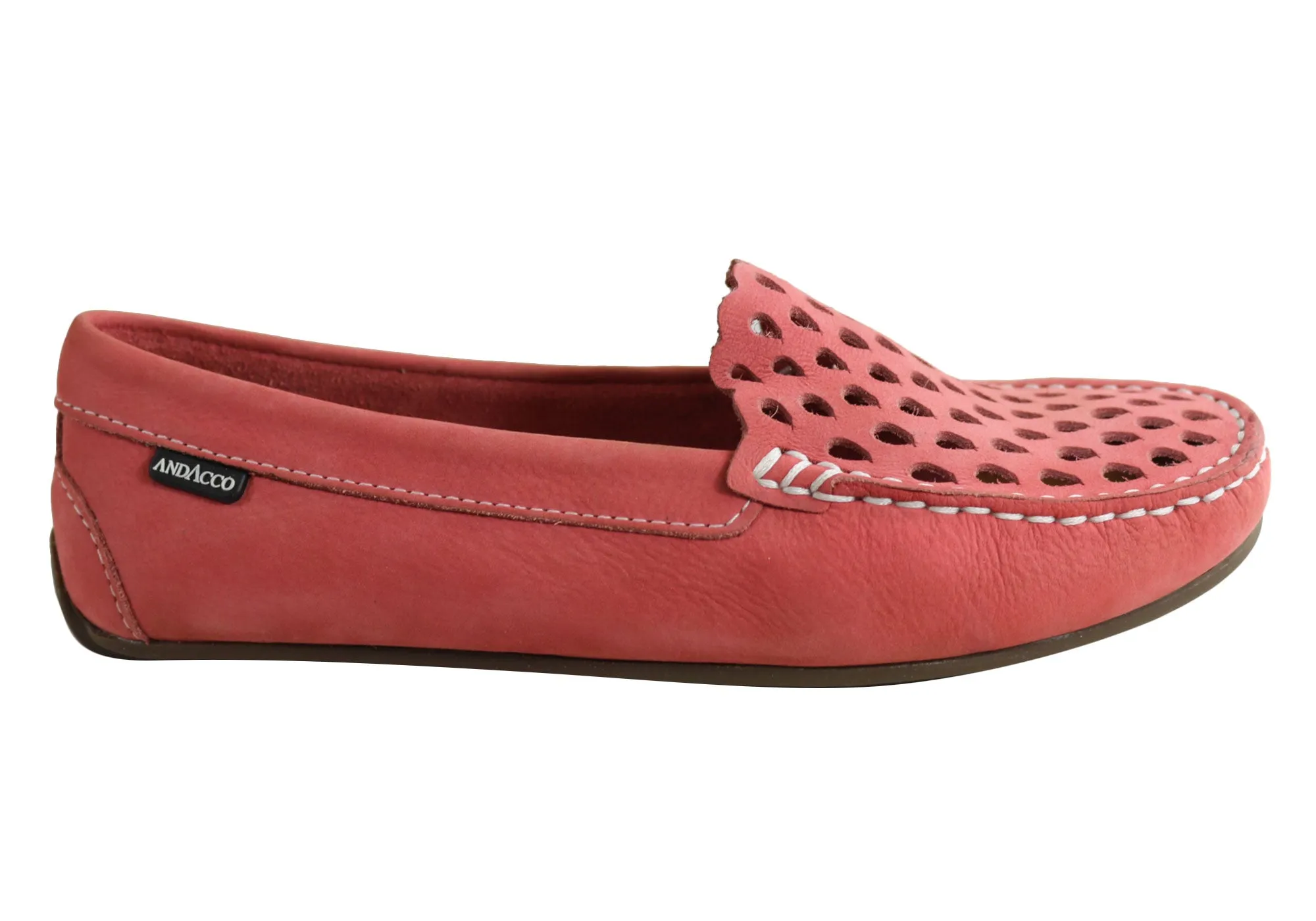 Antibacterial Andacco Isabella Womens Comfortable Leather Loafers Made In Brazil