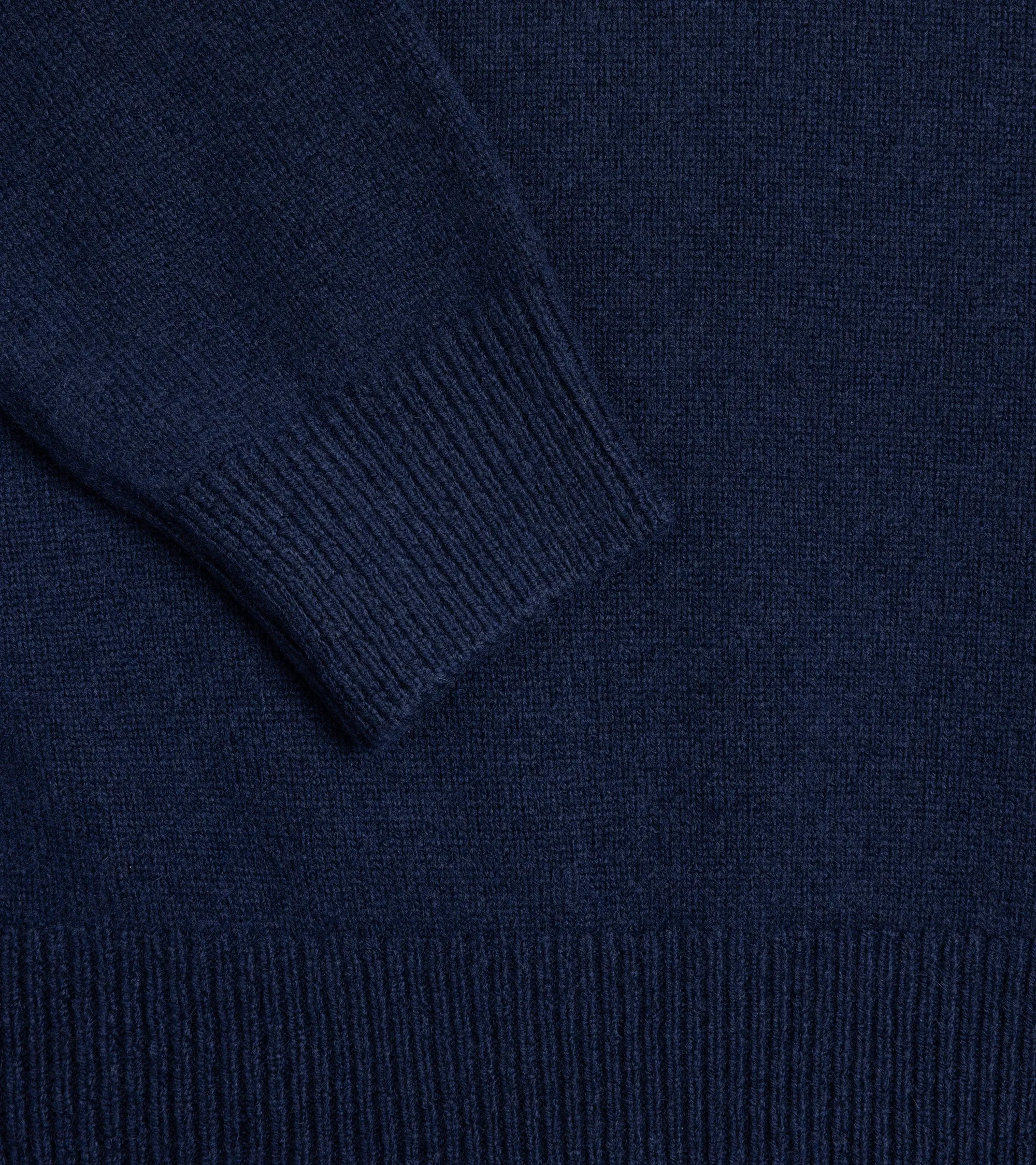 Mooncastle Wool Cashmere Silk Crew Neck Sweater: Navy Durable Stitching Lean Glow
